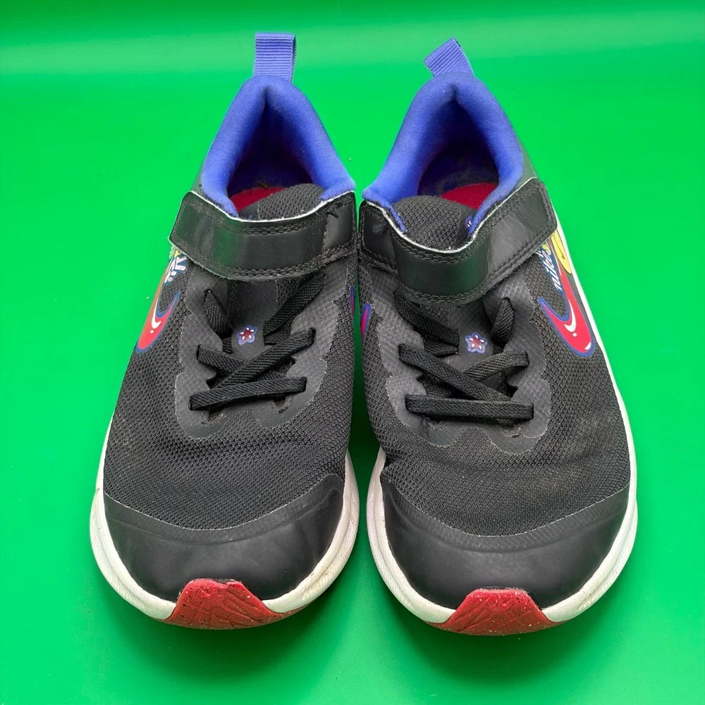 Nike Star Runner 3 SE Sneakers Kids 2.5Y Black Hook Loop Athletic Running Shoes